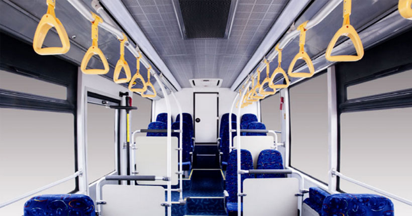 亞星10米純電動城市客車座椅安排