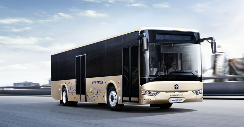 亞星12米純電動城市客車外觀