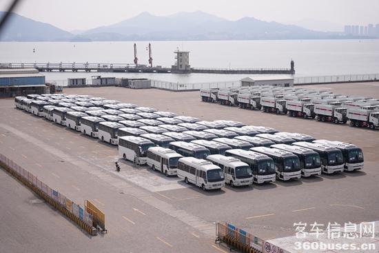 1 155輛金旅客車在廈門現(xiàn)代碼頭等待發(fā)運.JPG