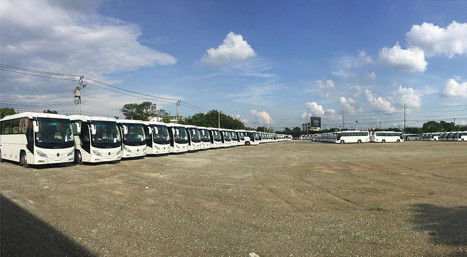 搭載玉柴發(fā)動機的歐輝客車交付泰國